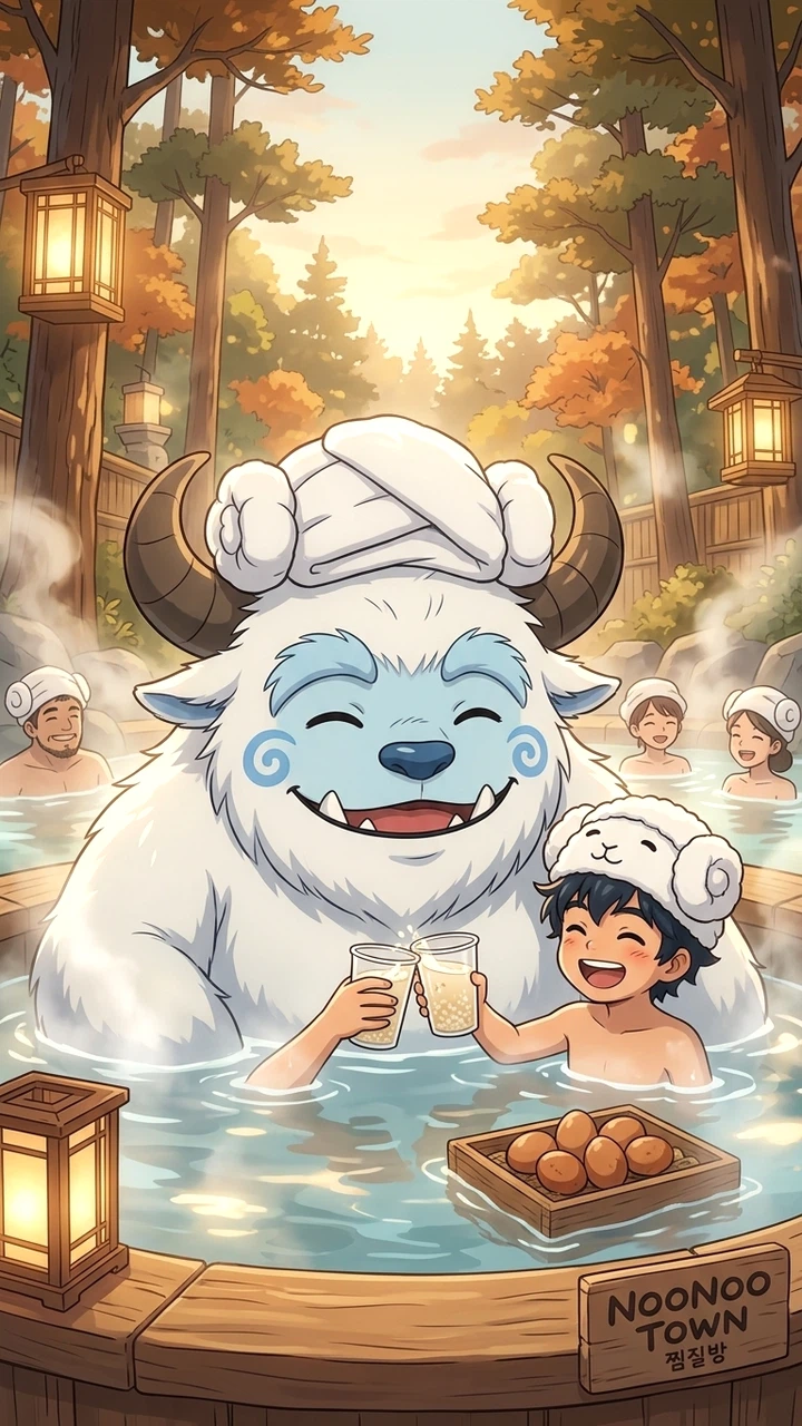 Sheep-Towel Hats & Sikhye at the Spa